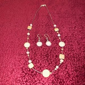 Freshwater Pearl Necklace and earrings set